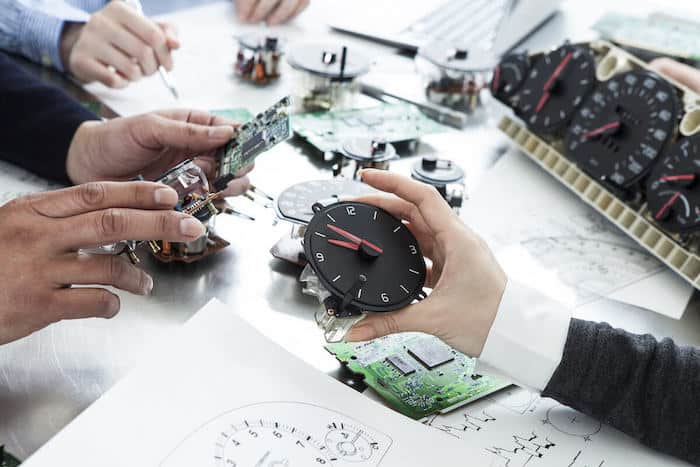 Developers analyzing speedometers