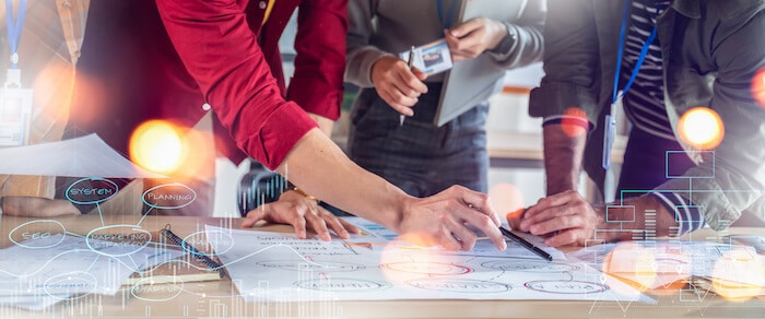 Product lifecycle management: team working together